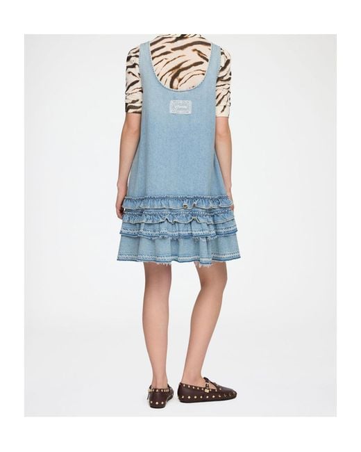Ganni Blue Lightweight Denim Dress