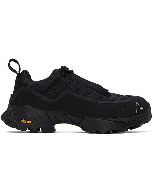 Roa Black Quilted Low-Top Trainers for men
