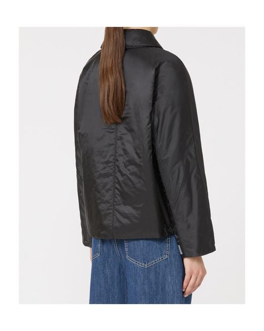 Max Mara Black The Cube Greens Button-Up Padded Jacket