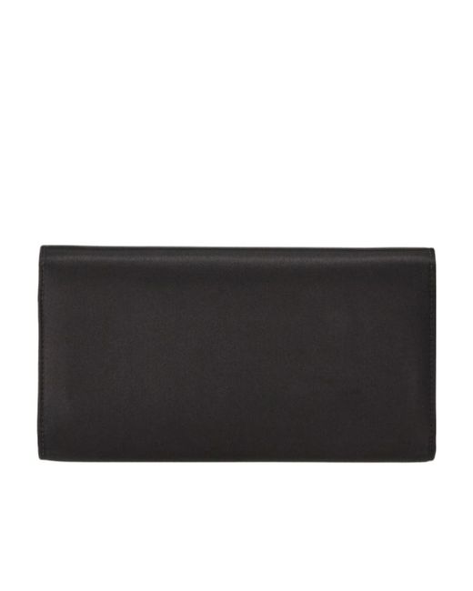 Ferragamo Black Gancini-Logo Clutch Bag