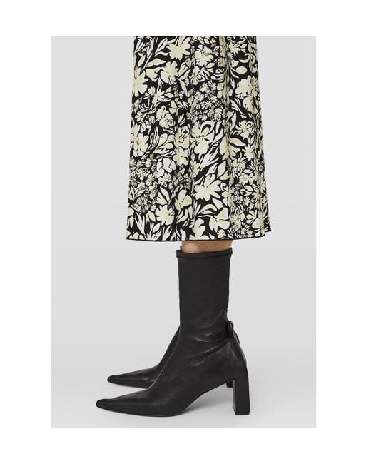 Jil Sander Black Pointed-Toe Ankle Boots
