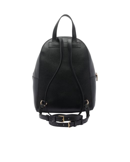 Coccinelle Black Logo Printed Backpack