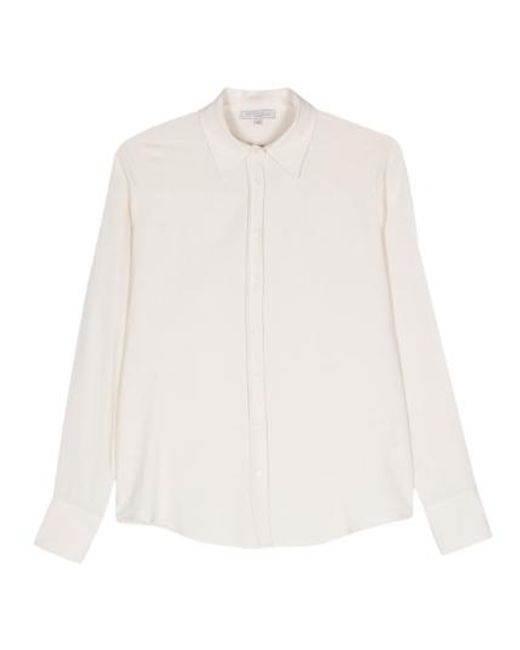 Antonelli White Crepe-Texture Shirt