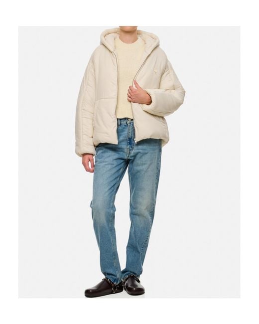 Mordecai Natural Hooded Zippered Cotton Jacket