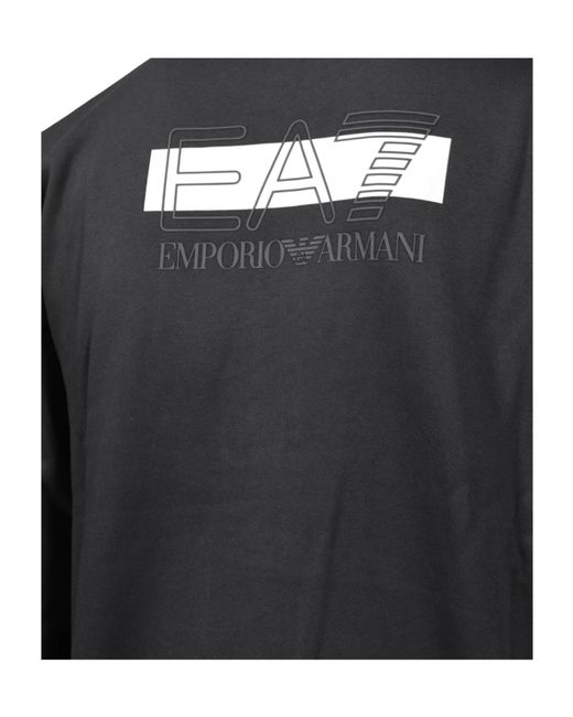 EA7 Black Logo Turtleneck Tracksuit for men