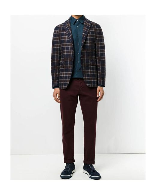 Aspesi Blue Long-Sleeved Button-Down Shirt for men