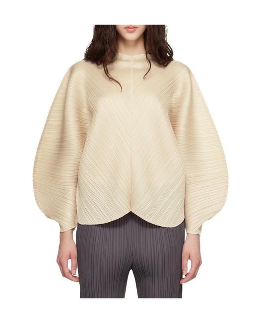 Pleats Please Issey Miyake Natural Coast Top