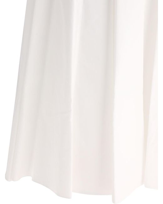 Alaïa White Alaïa A-Line Pleated Dress
