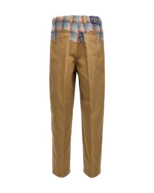 Maison Margiela Natural Pendleton Yoke Pants for men
