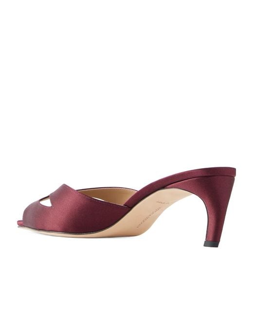 Victoria Beckham Purple Satin Sandals