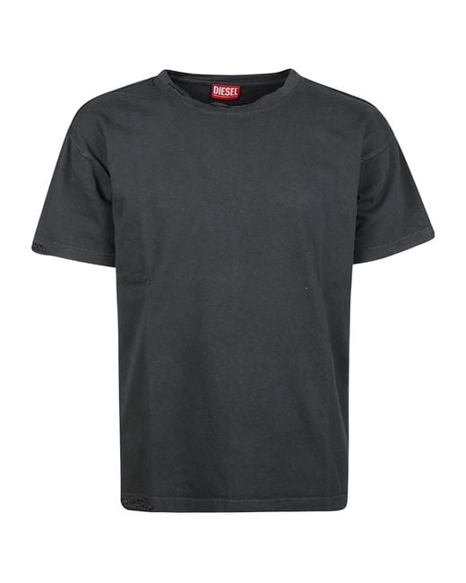 DIESEL Black Short-Sleeved T-Shirt for men