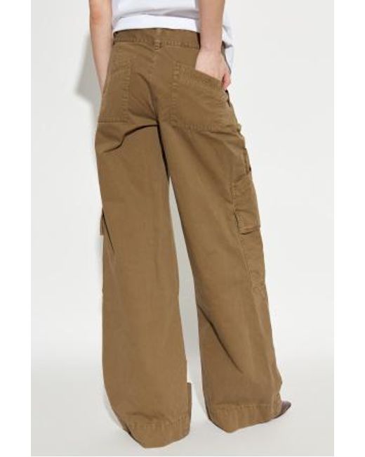 Off-White c/o Virgil Abloh Brown Wide Leg Cargo Trousers
