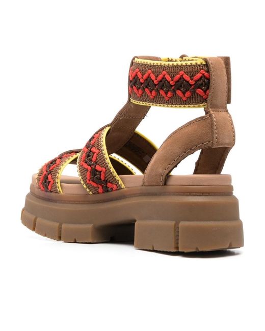 Ugg Brown Ashton Heritage Braid Sandals