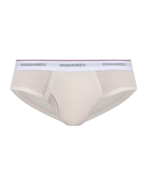 DSquared² White Logo Underwear for men