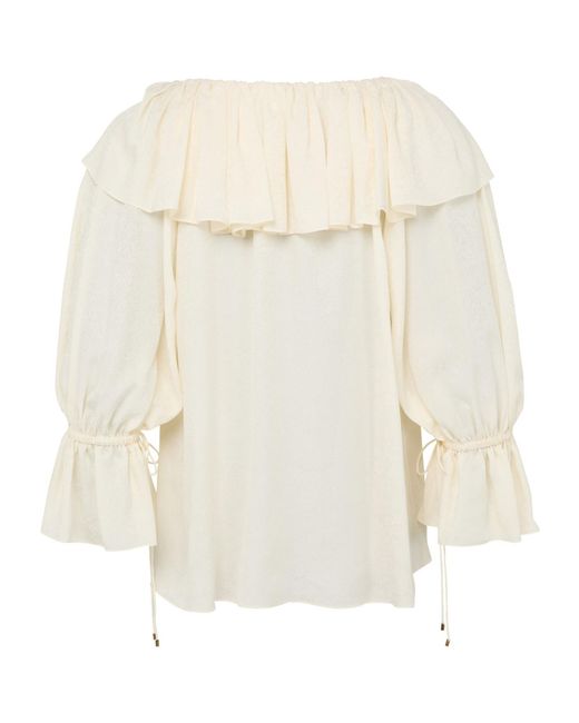 Chloé White Ruffled Cover-Up