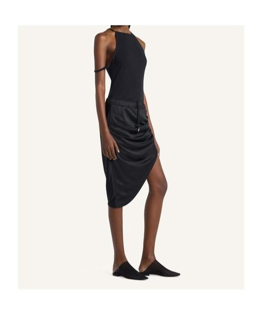 Courreges Black Courrèges Buckle Ribbed Halter Top