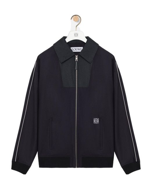 Loewe Blue Wool-Blend Track Jacket for men