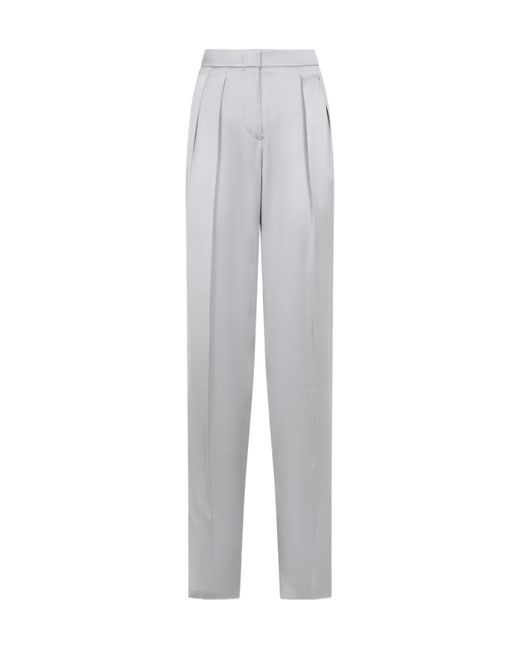 Giorgio Armani White Silk Trousers