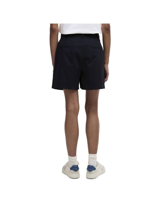 Barbour Blue Fern Pleated Shorts