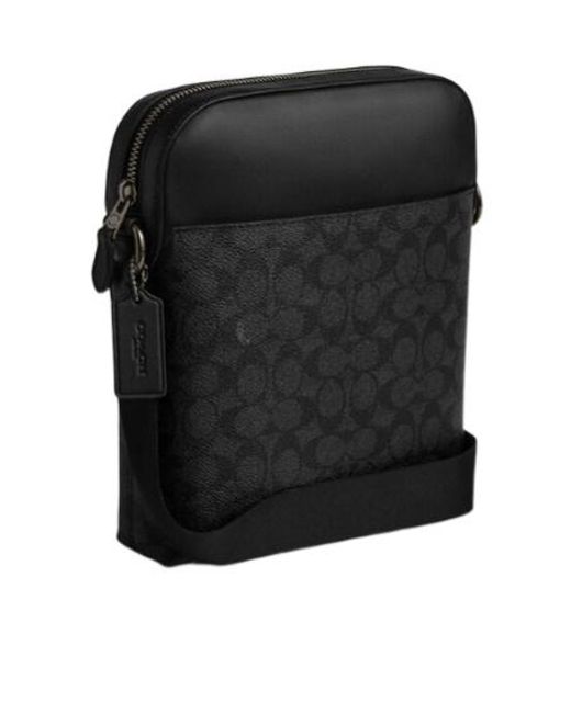 COACH Black Houston Flight Bag for men