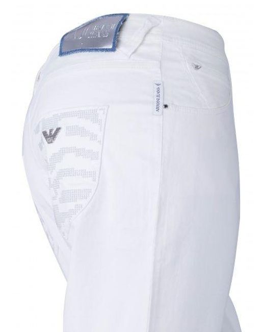 Armani Jeans White Logo Jeans