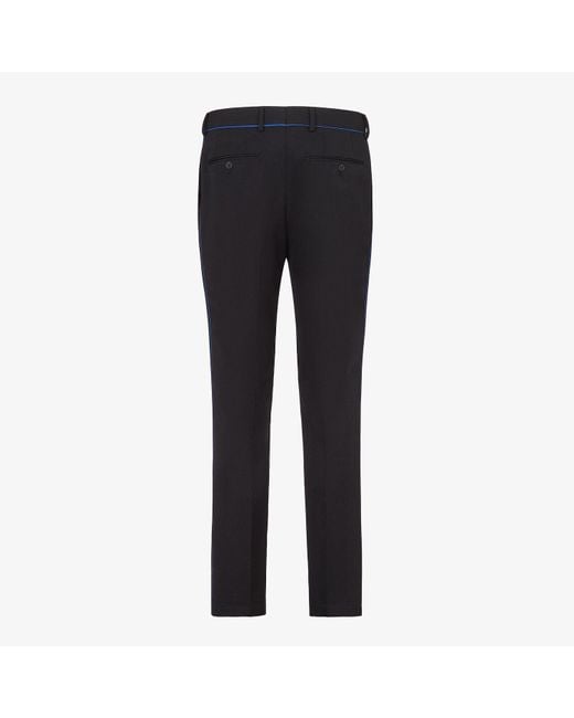 Fendi Black Straight-Leg Tailored Trousers for men