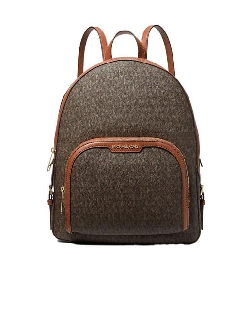 Michael Kors Brown Zipper Backpack