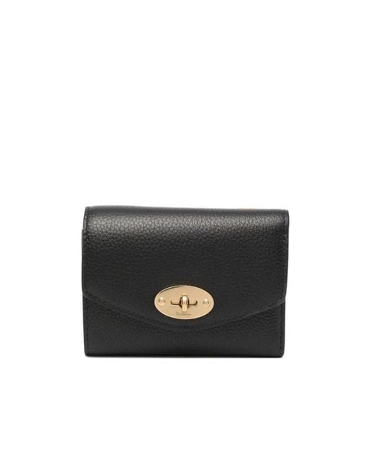 Mulberry Black Darley Folded Clasp Fastened Small Wallet