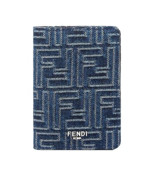 折りたたみ財布 FENDI Leather and FF jacquard fabric cardholder 2896689.jpg