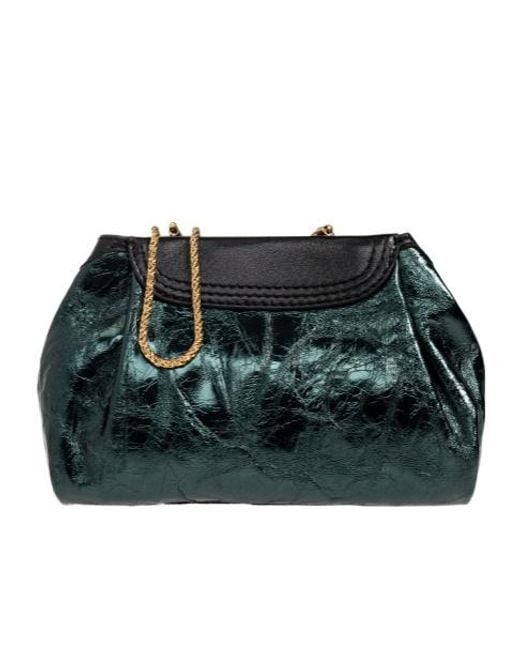 Dries Van Noten Green Chain Shoulder Bag