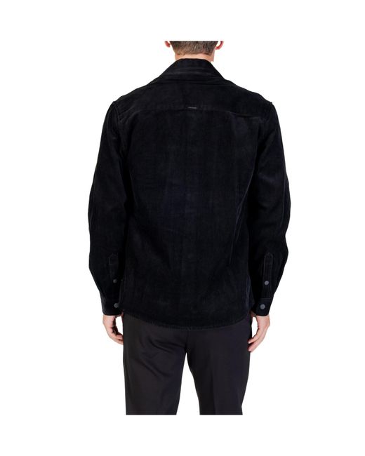 Antony Morato Black Long-Sleeved Shirt Jacket for men