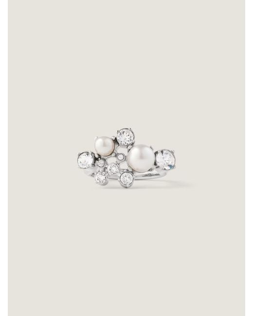Givenchy White Embellished Ring