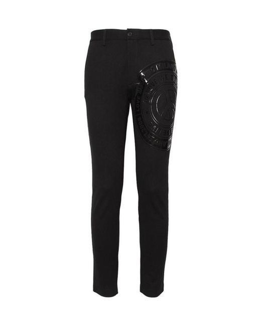 Moschino Black Logo Casual Pants for men