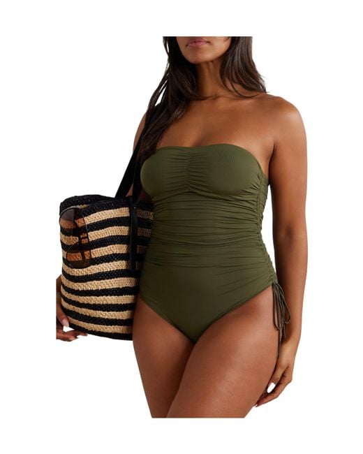 Melissa Odabash Green Strapless Swimsuit