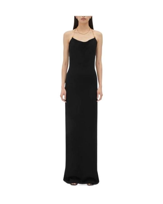 Bottega Veneta Blue Chain Detailed Long Dress