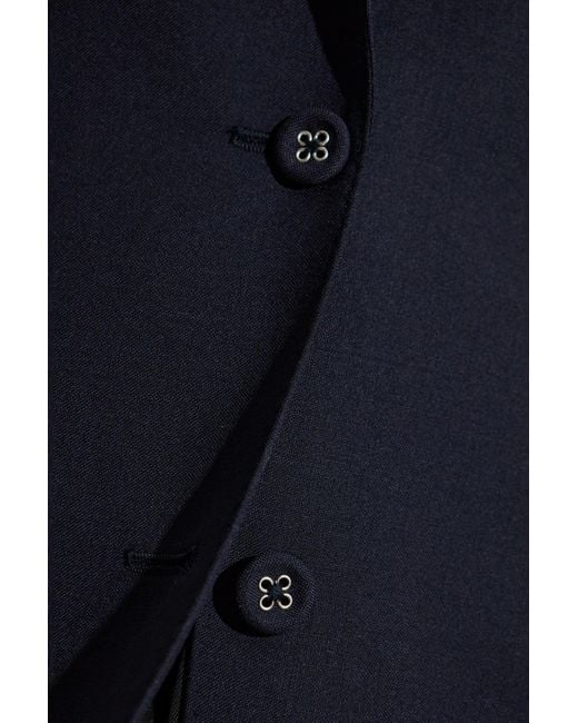 Officine Generale Blue Single-Breasted Blazer