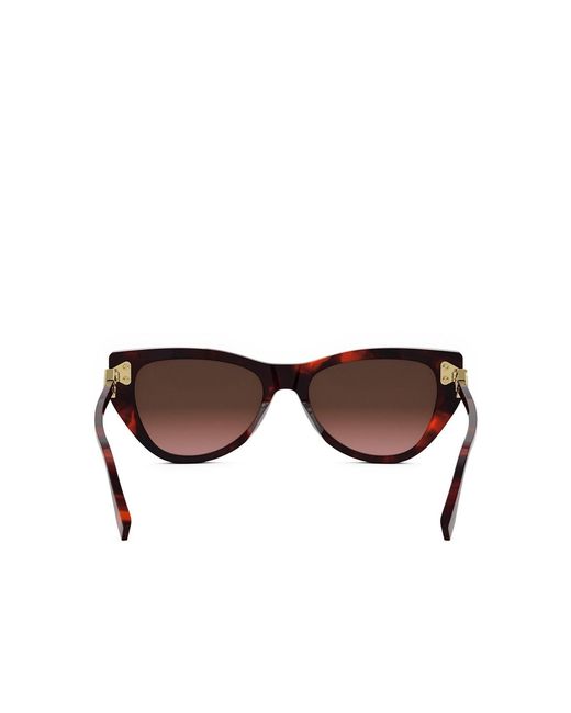 Fendi Brown Eyewear Cat-Eye Frame Sunglasses