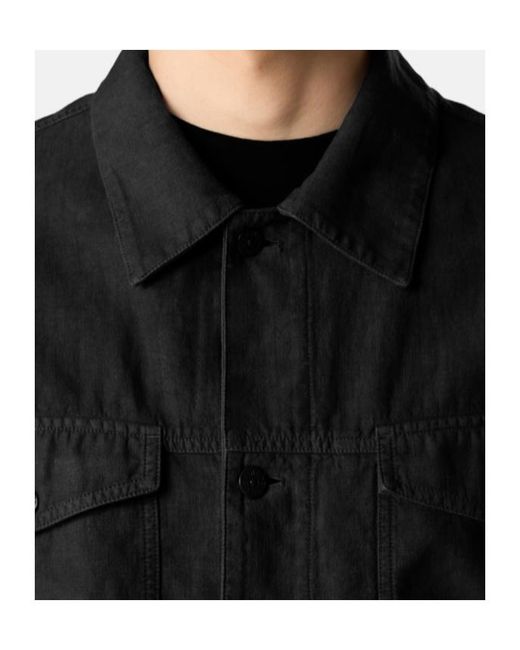 Stone Island Black Coach Jacket With Anti-Drop for men