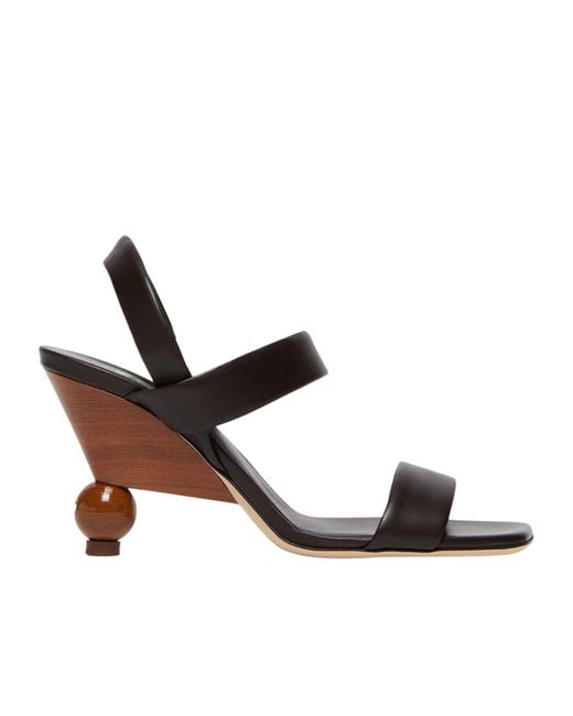 Weekend by Maxmara Brown Boule Heel Heeled Sandals