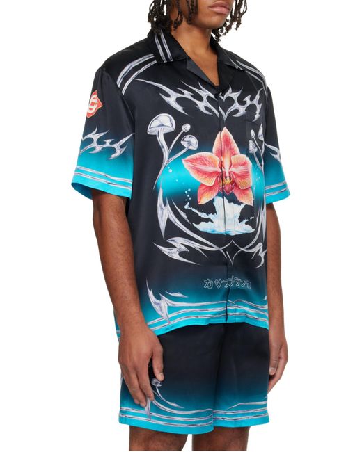 Casablanca Blue M-Aw25-Sh-003 03Black for men