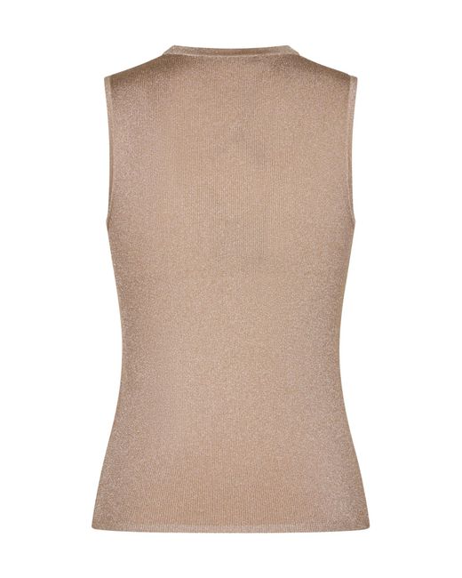 Max Mara Brown Studio Sante Ribbed Knitted Top