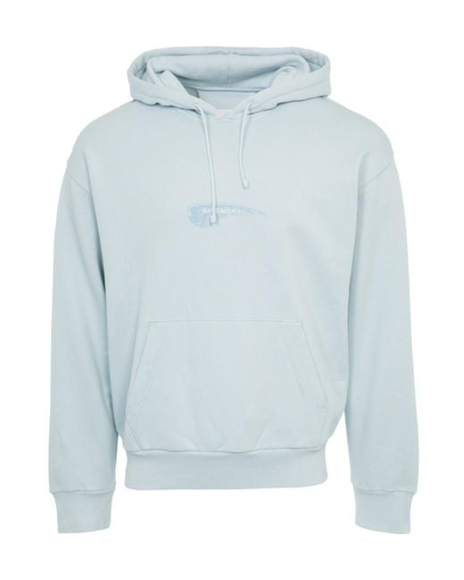 Givenchy Blue Kangaroo Pocket Drawstring Hoodie for men