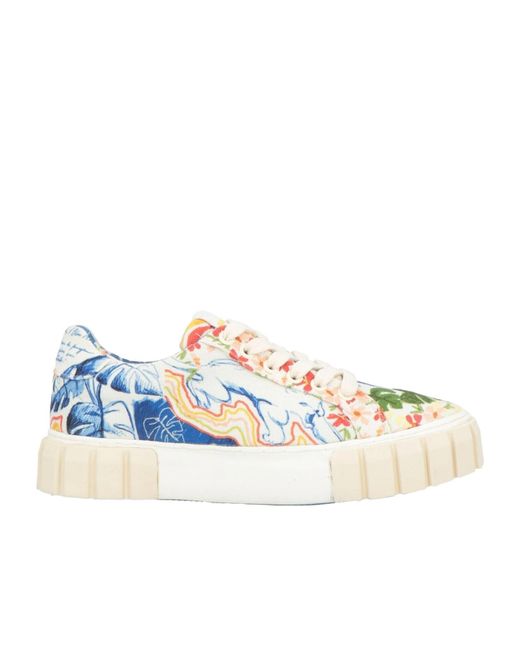 Farm Rio Blue Lace-Up Sneakers