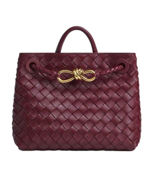 Bottega Veneta Purple Andiamo Small Tote Bag