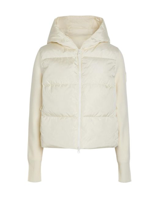 Canada Goose White Hooded Down Jacket