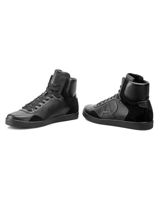 Armani Jeans Black Logo Details Casual Sneakers for men
