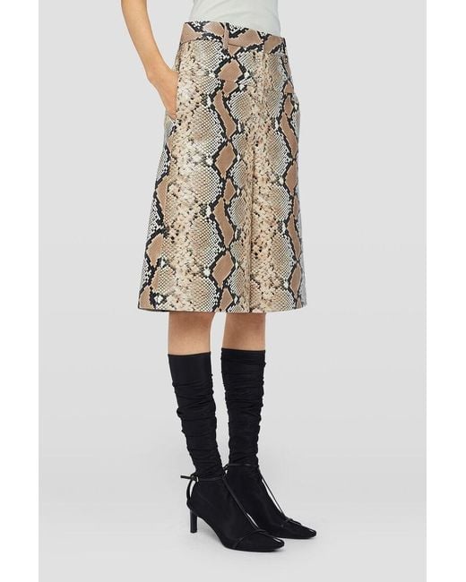 Jil Sander Natural Python Printed Bermuda Shorts