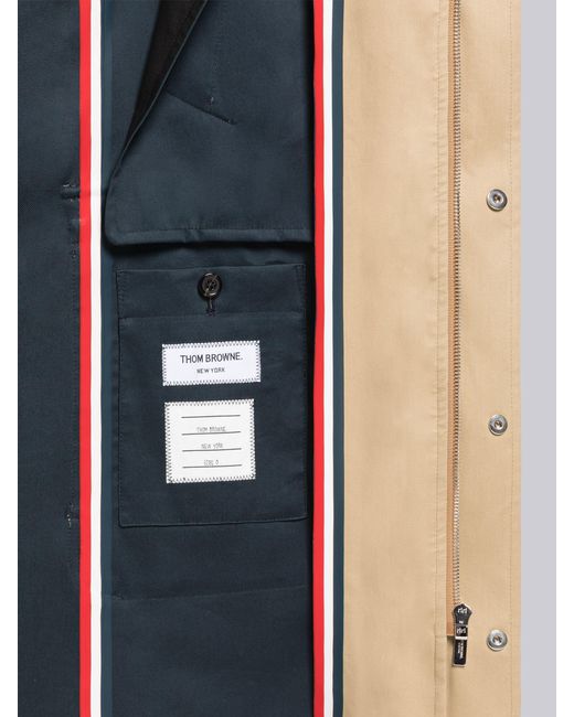 Thom Browne Natural Rwb-Stripe Parka Coat for men