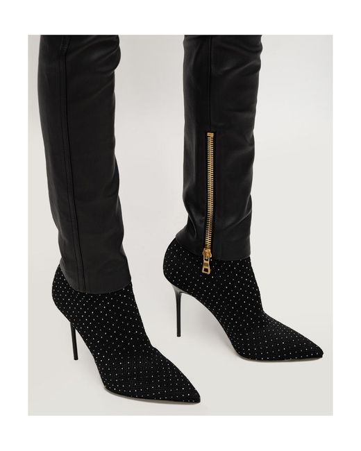 Balmain Black Skye Sock Ankle Boots