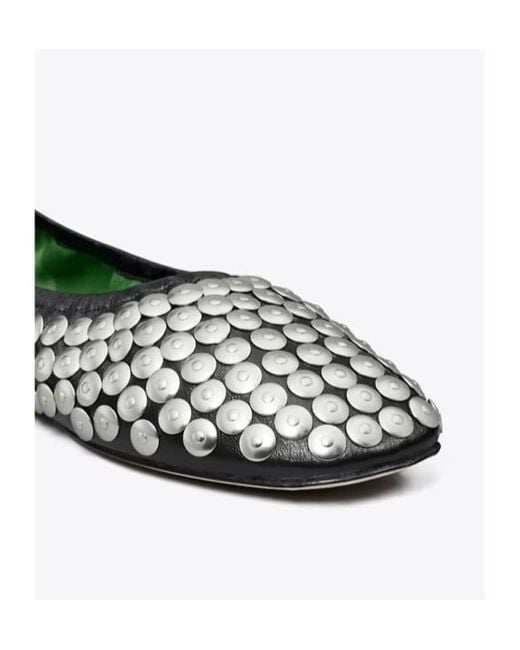 Tory Burch Black Studded Ballets